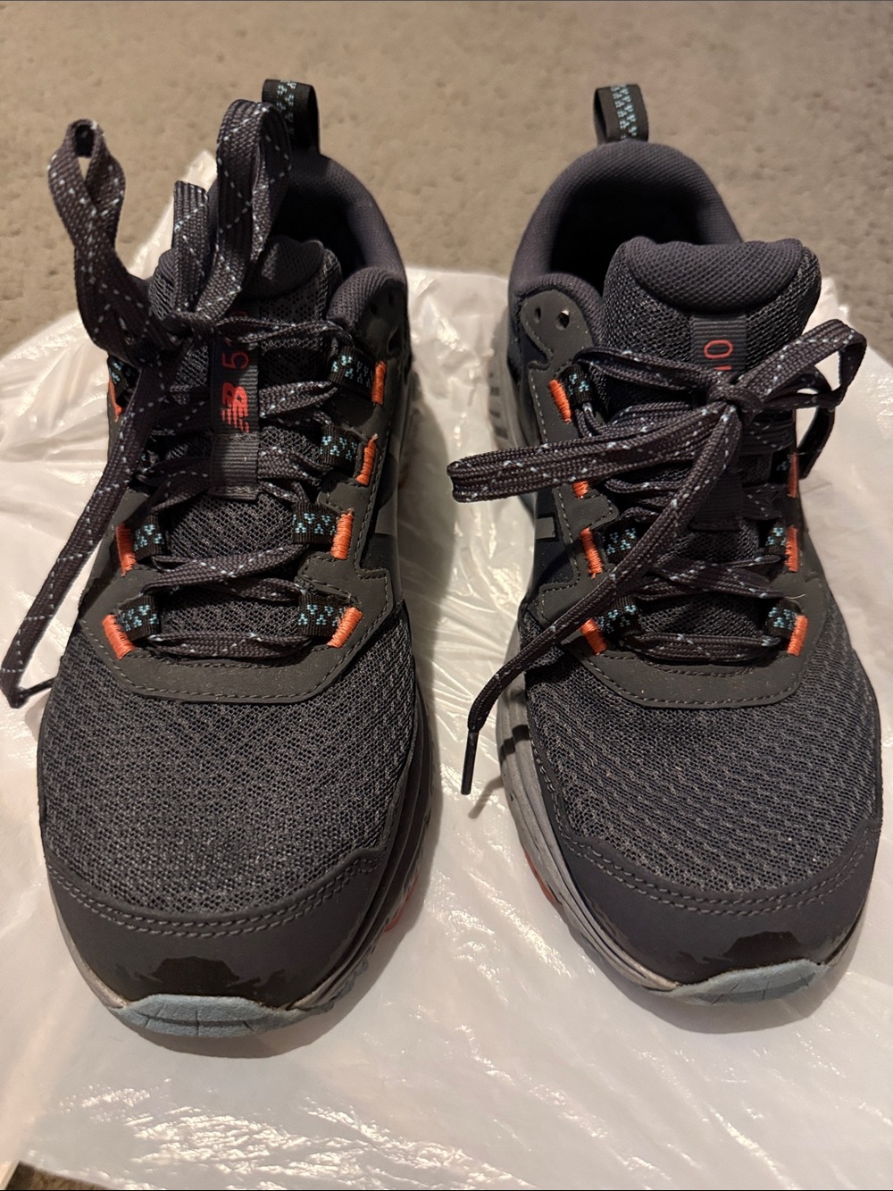 New Balance 510 all terrain Charcoal and Coral Athletic Shoes
